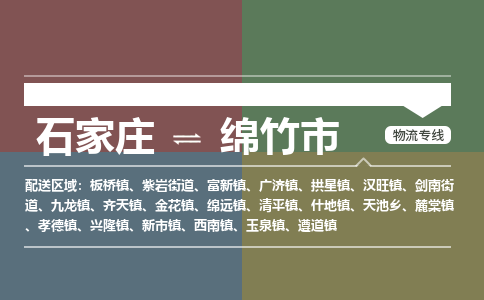 石家庄到绵竹物流公司-石家庄到绵竹物流专线